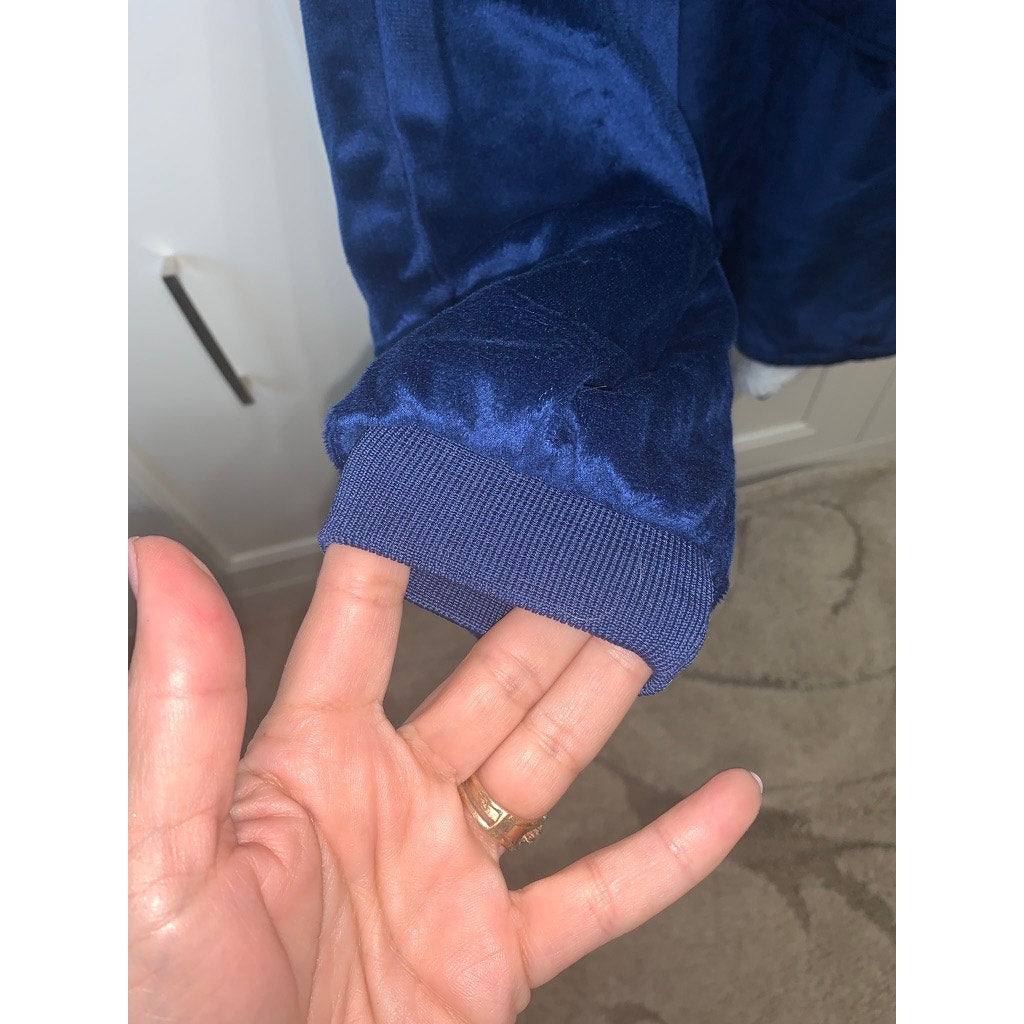 Oversized Wearable Blanket Hoodie Sweatshirt Blue Unisex