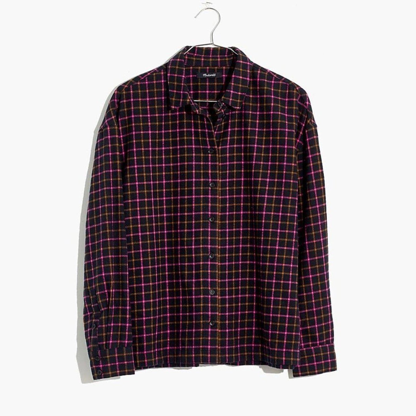 Madewell Flannel Westlake Shirt in Stoppard Plaid Size Small