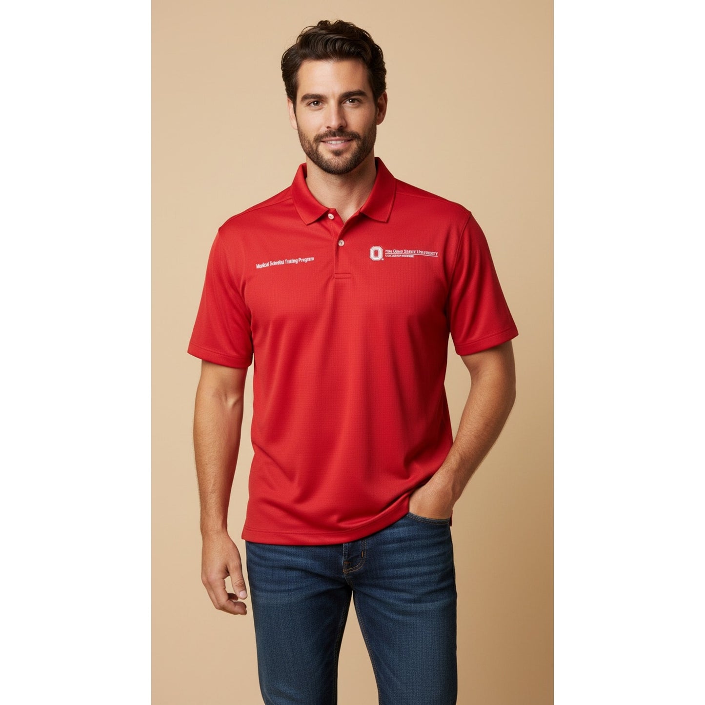 Nike Golf Dri-FIT Polo Shirt Mens XL Red Ohio State College of Medicine