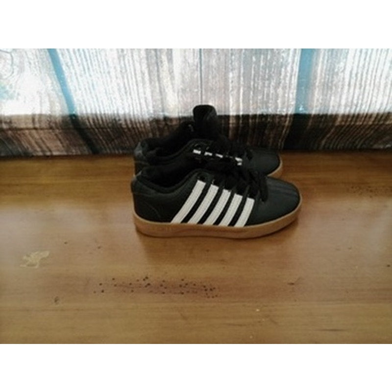 K-Swiss Classic Low Top Sneakers Black White 5-Stripe 11.5
