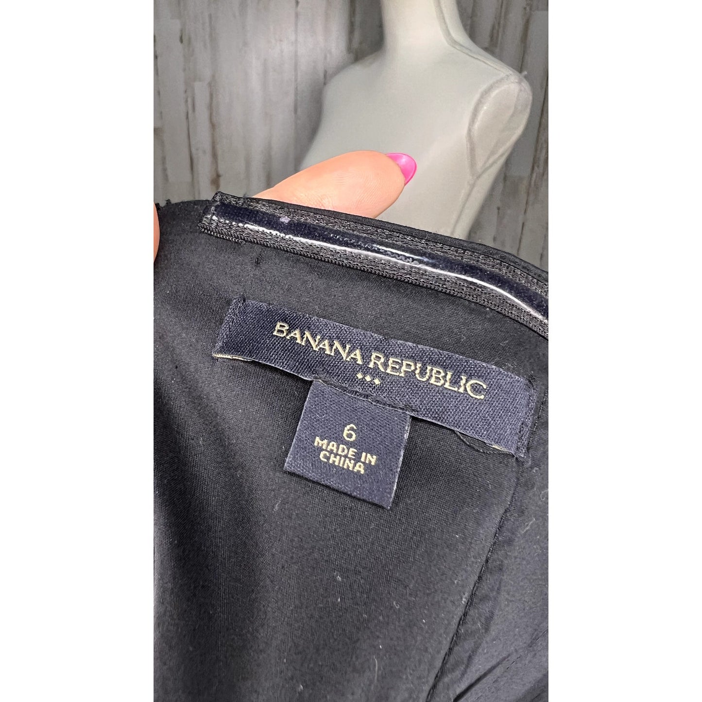 Banana Republic Women's Strapless Black Knee Length Party Dress Size 6