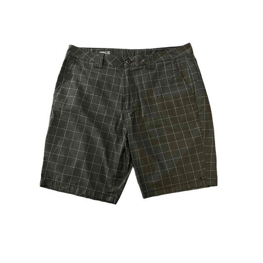 O'Neill Delta V.2 Plaid Bermuda Shorts Men's Size 36 Black Standard Fit