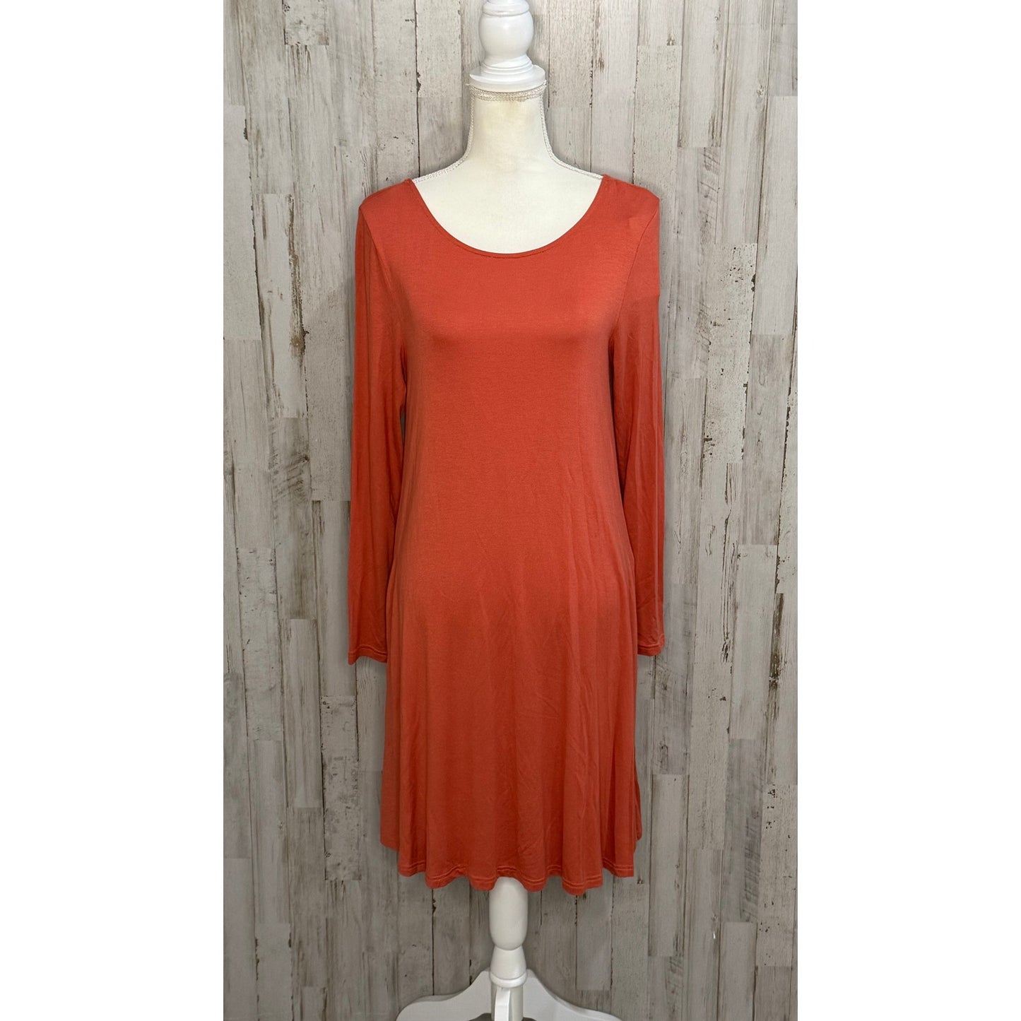 NWT Simply Southern Women's Orange Cross Back Knee Length Dress Size Small