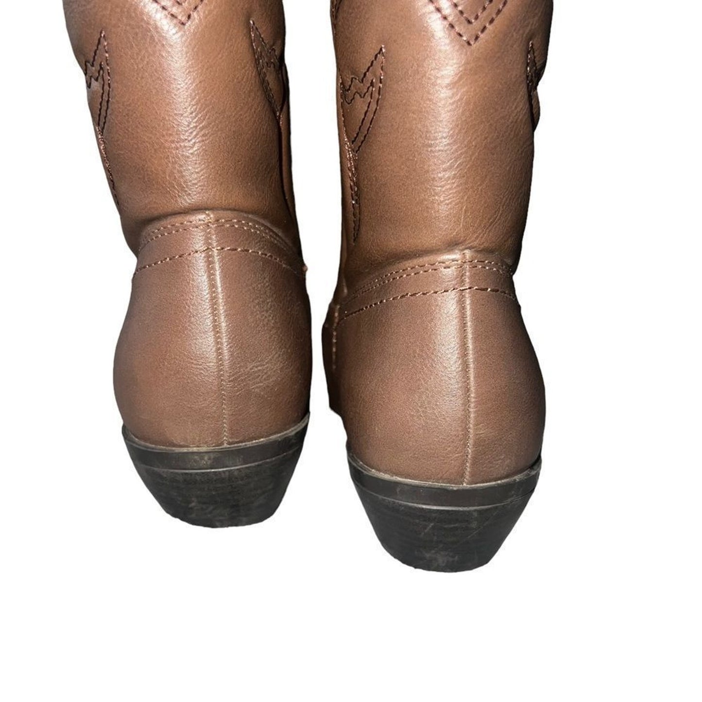 Soda Women's Western Cowboy Boots Brown Mid-Calf Pull On Pointed Toe Size 8