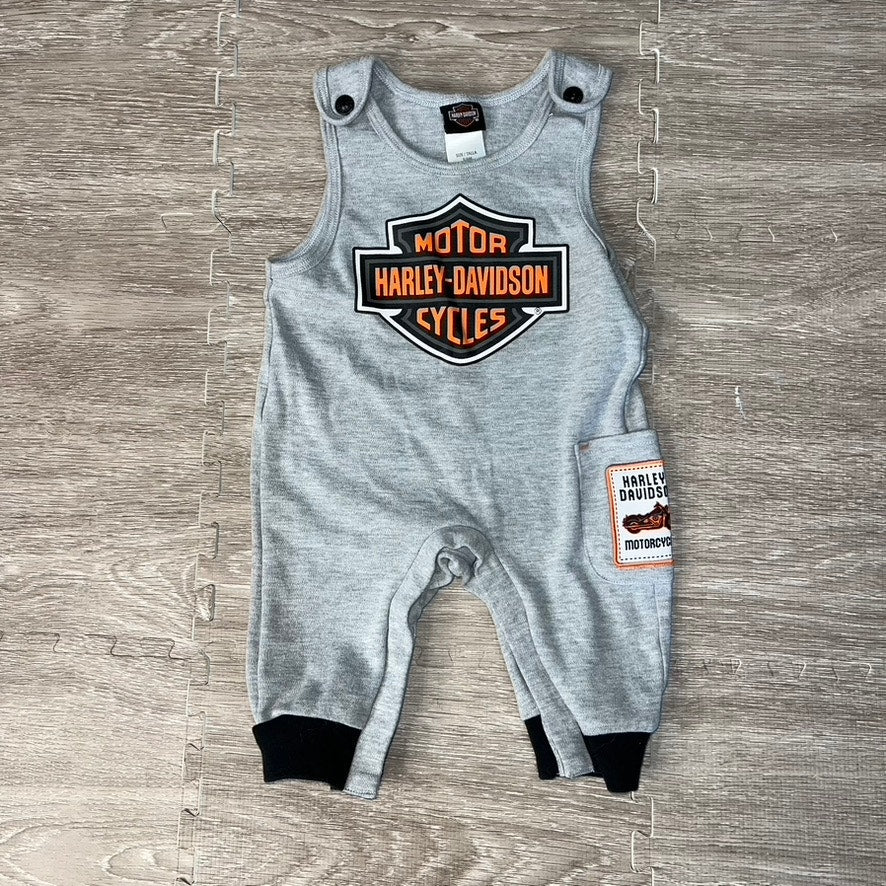 Harley-Davidson Baby Romper Gray Unisex Size 3/6 Months