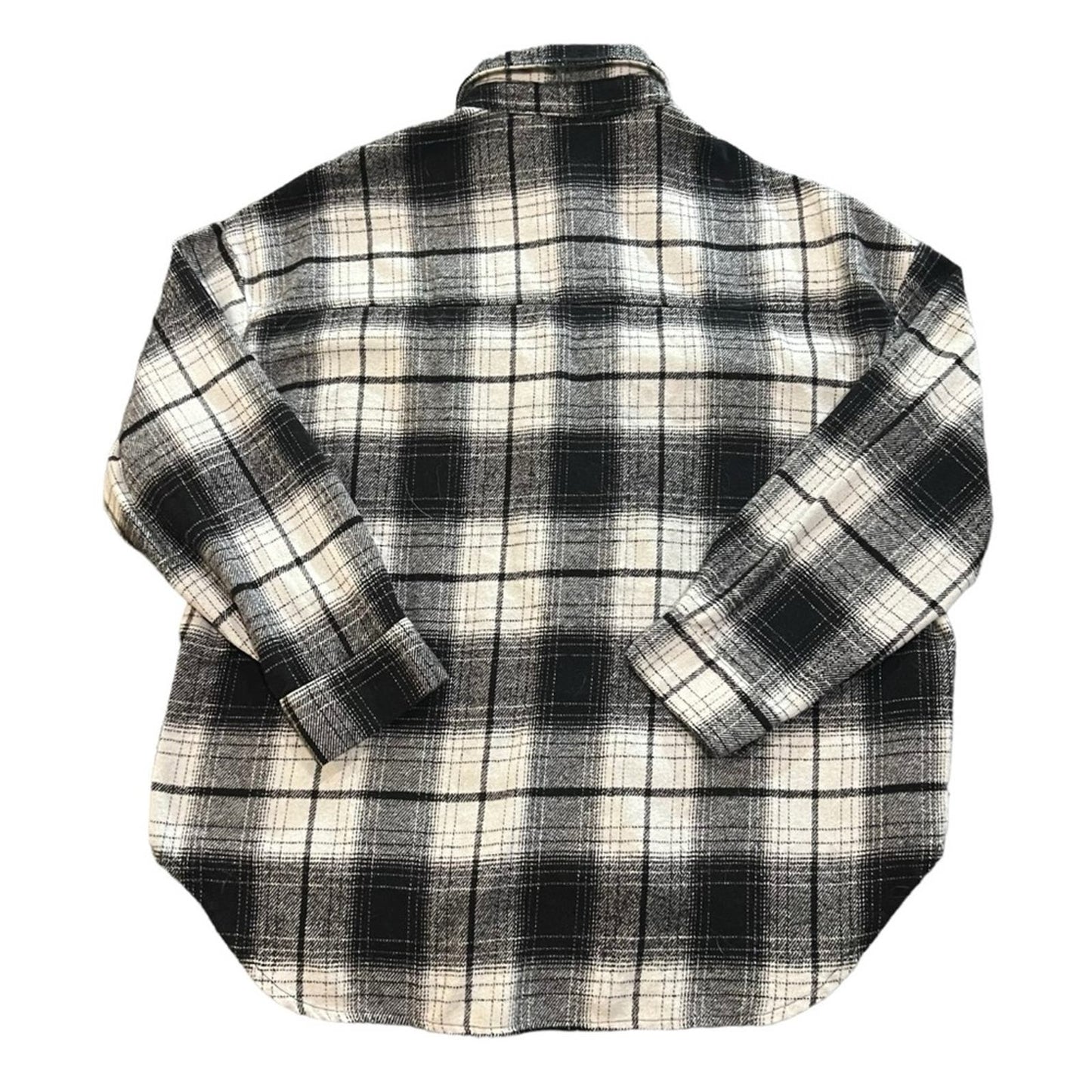 SHEIN Women's Large Button Front Black/White Plaid Shirt/Jacket Shacket