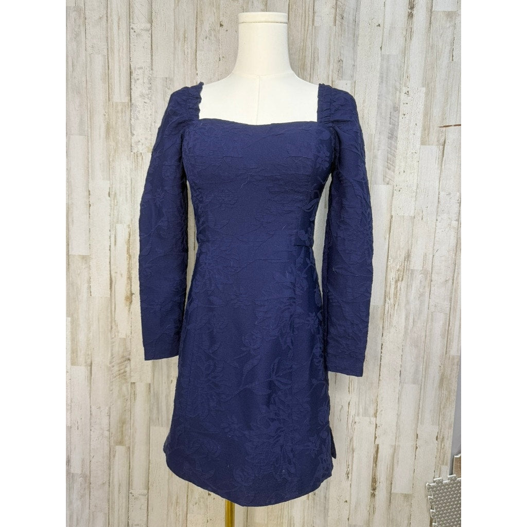 NWT Lilly Pulitzer Women's Ivanna Long-Sleeve Navy Blue Romper Size 00