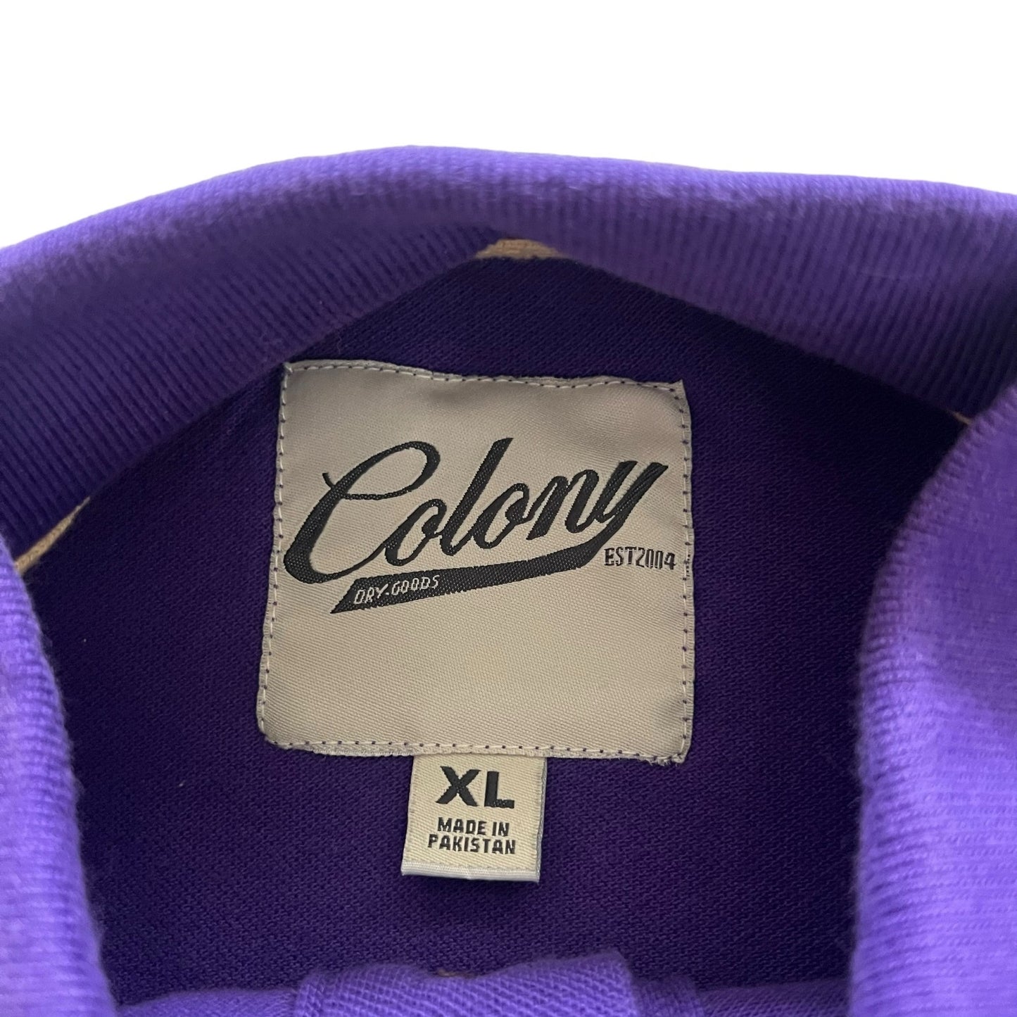 Colony Men’s XL Embroidered Logo LSU Tigers Purple Polo