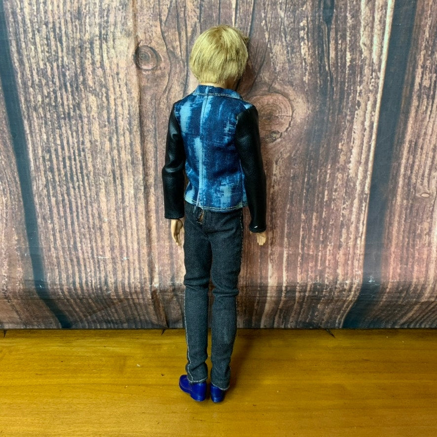 Mattel Barbie Ken Fashion Doll Blonde Hair Denim Jacket