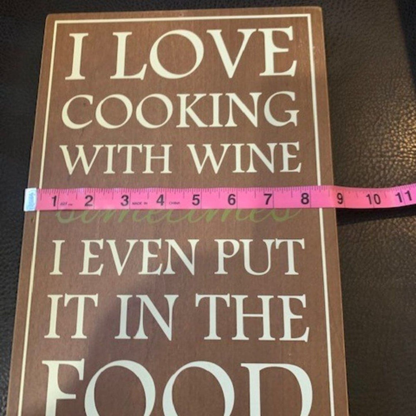 I Love Cooking with Wine sign/plaque