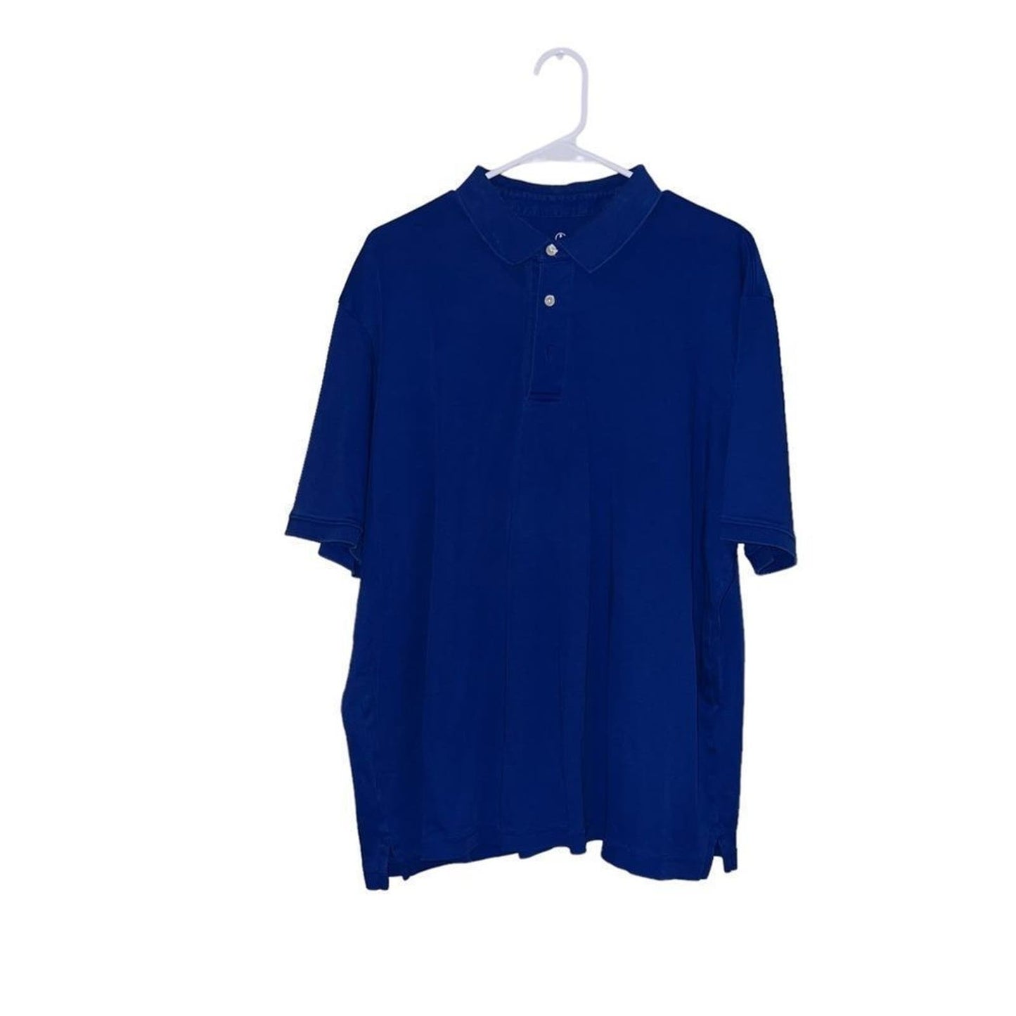 Lands' End Traditional Fit Short Sleeve Royal Blue Polo Size XL