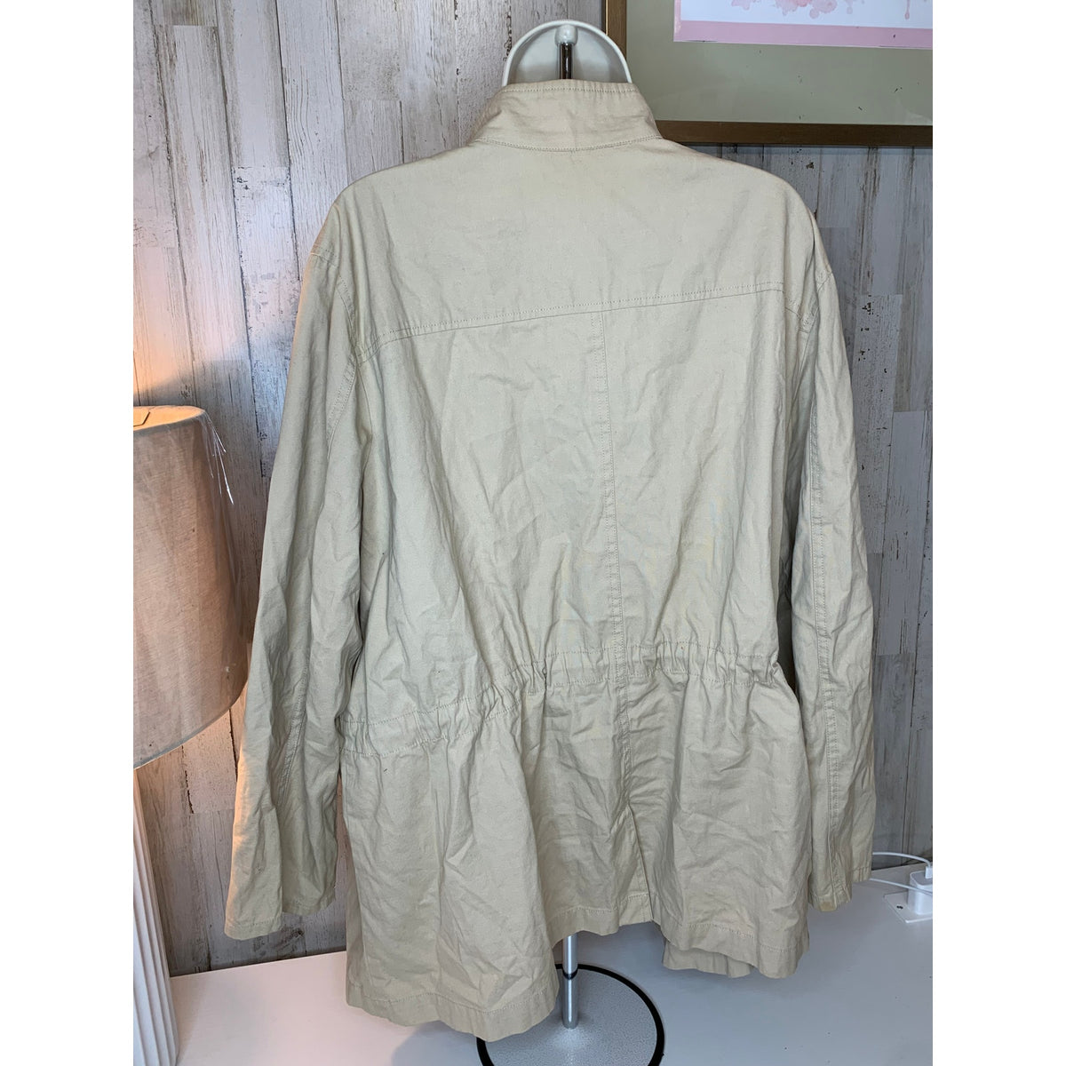 Signature Collection Jacket Mens 2XL Beige Utility Military Field Coat