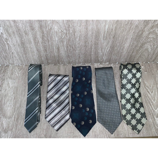 Set of 5  Men's Striped Necktie Set Multicolor