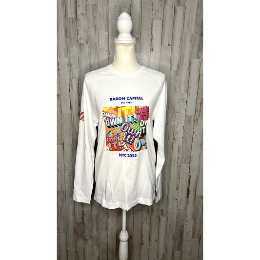 NWOT Baron Capital NYC 2023 Unisex Medium Seamless Long Sleeve Graphic T-Shirt