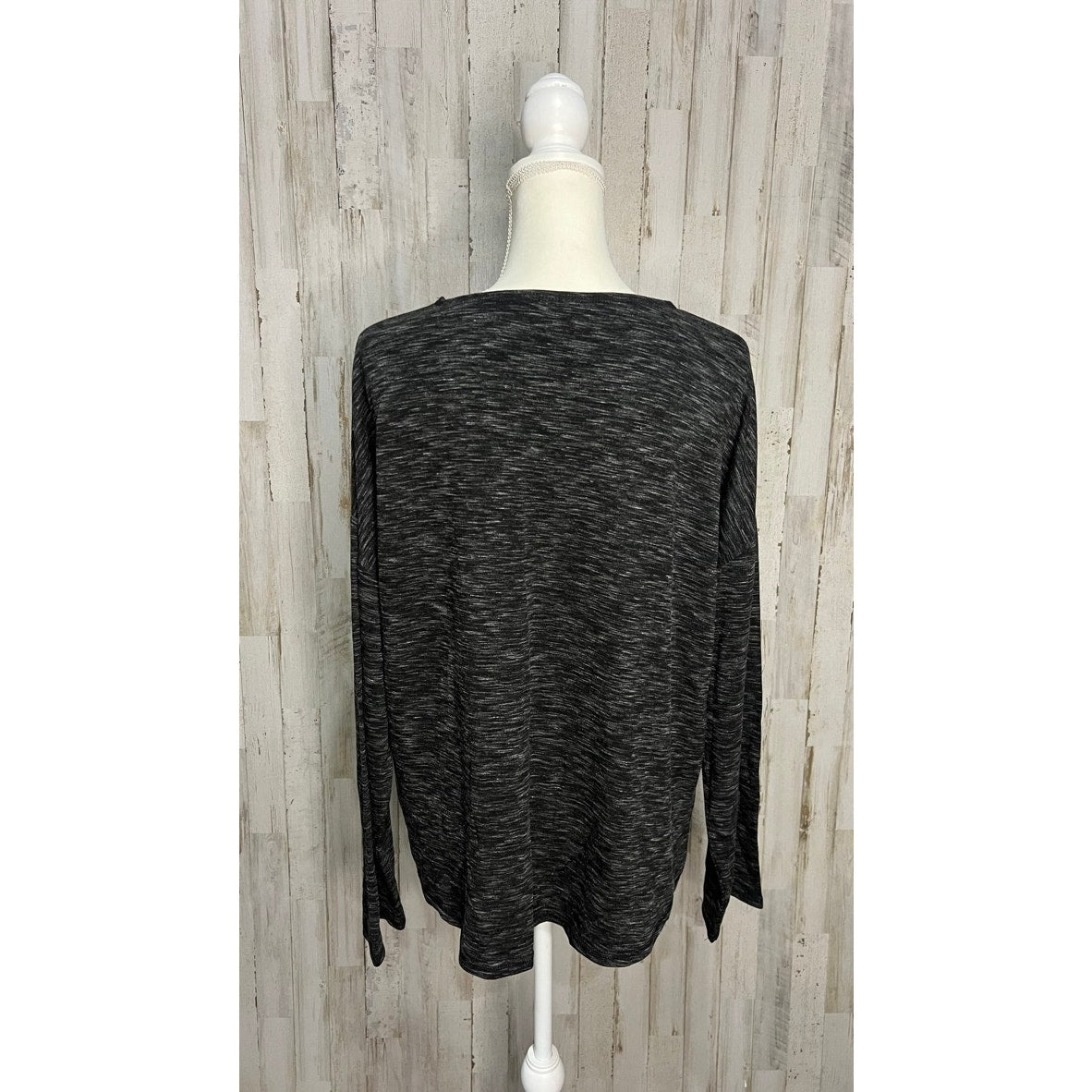 NWT Chico's Women's Black Long Sleeve Blouse Size 3 Casual Top