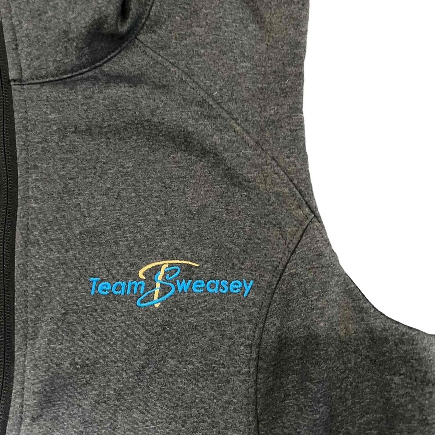 The North Face Ridgewall Vest Womens Size Medium Heather Gray Full Zip WindWall