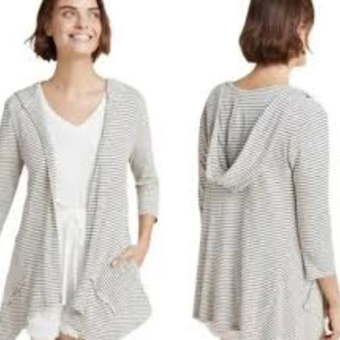 Anthropologie Saturday Sunday Stripe Hooded Cardigan Sweater Women's