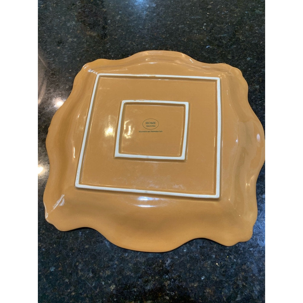 HOME 16" Square Ceramic Serving Platter