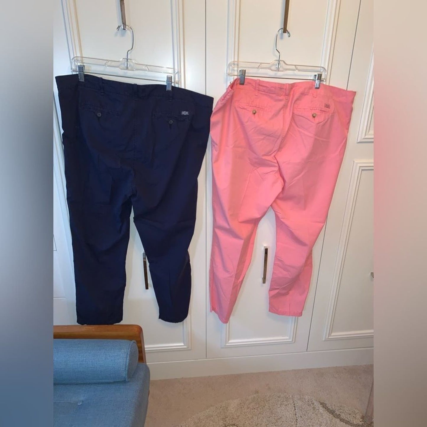 Set 2 Ralph Lauren navy blue/pink chino pants 18W