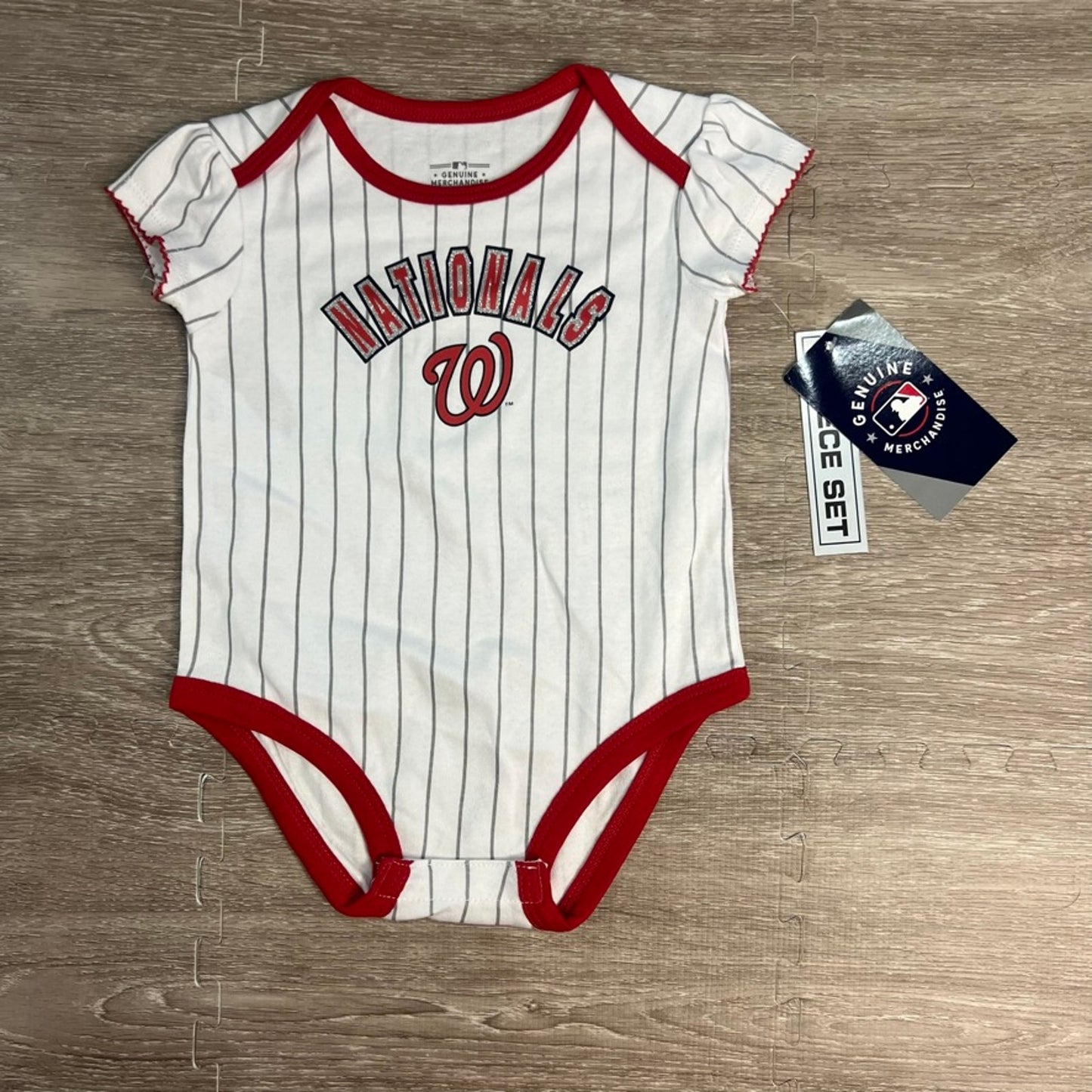 NWT Washington Nationals MLB Infant Bodysuit 3-Pack Unisex Multicolor