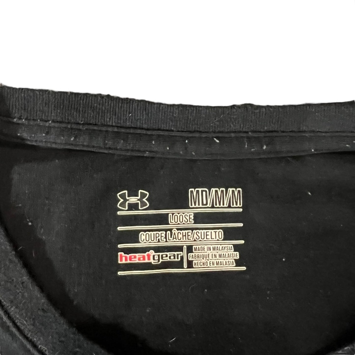 Under Armour UA Freedom T-Shirt Mens Medium Black USA Eagle Graphic HeatGear