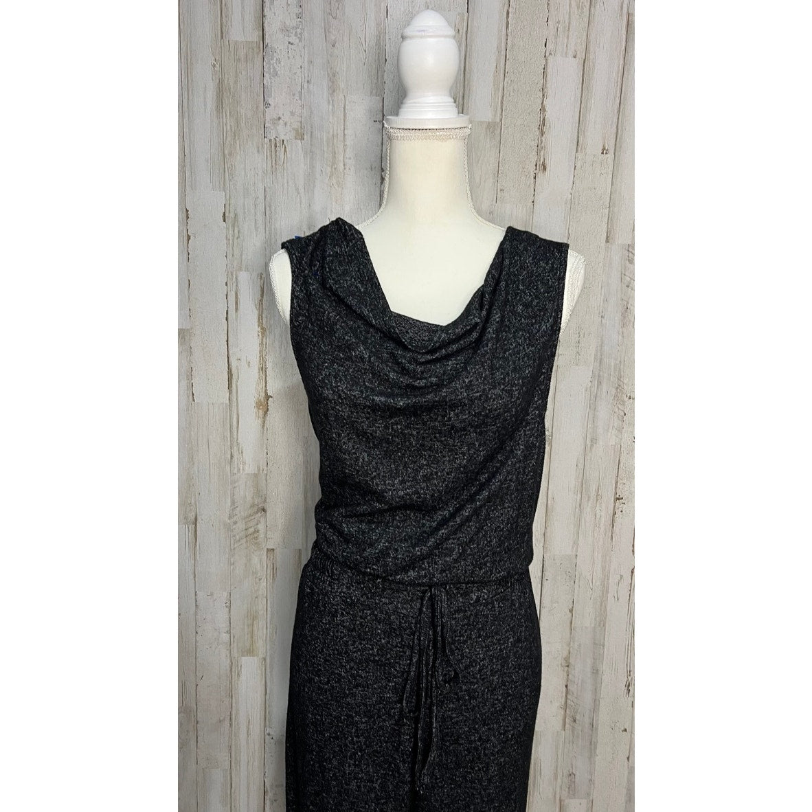 Soft Surroundings Women's Large Gray Sleeveless Drawstring Jumpsuit