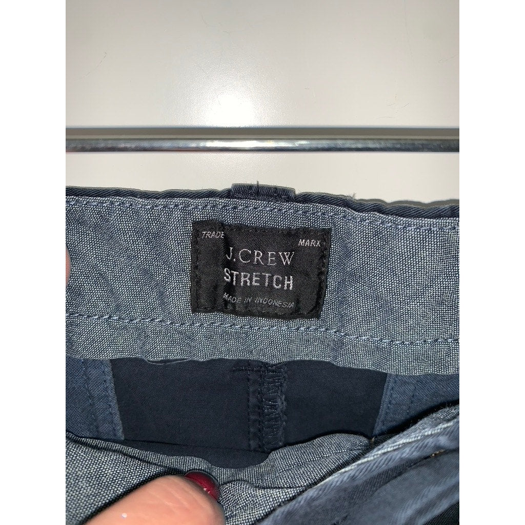 J.Crew Men's Chino Shorts Size 31 Navy Blue Casual Stretch 9" Inseam