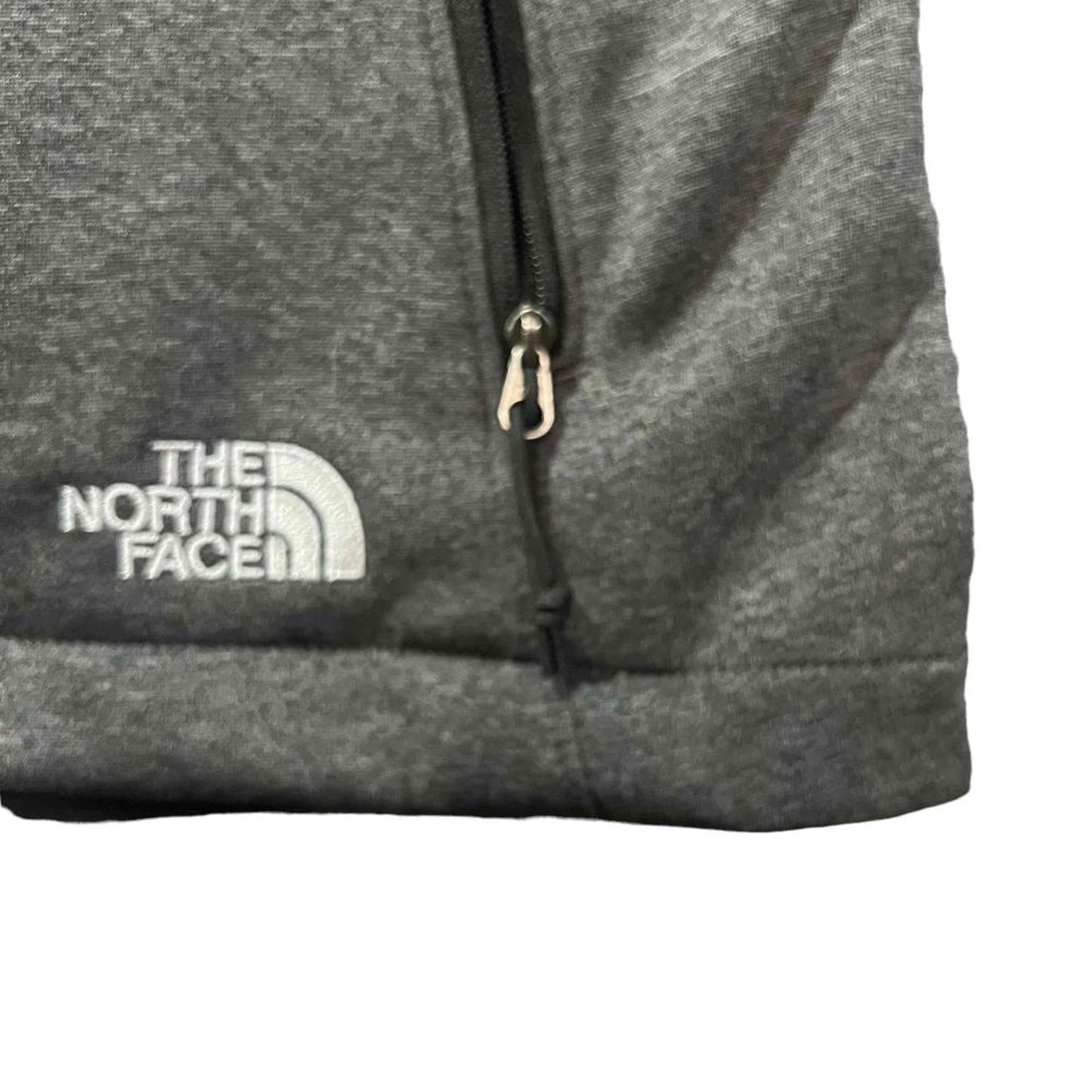 The North Face Ridgewall Vest Womens Size Medium Heather Gray Full Zip WindWall