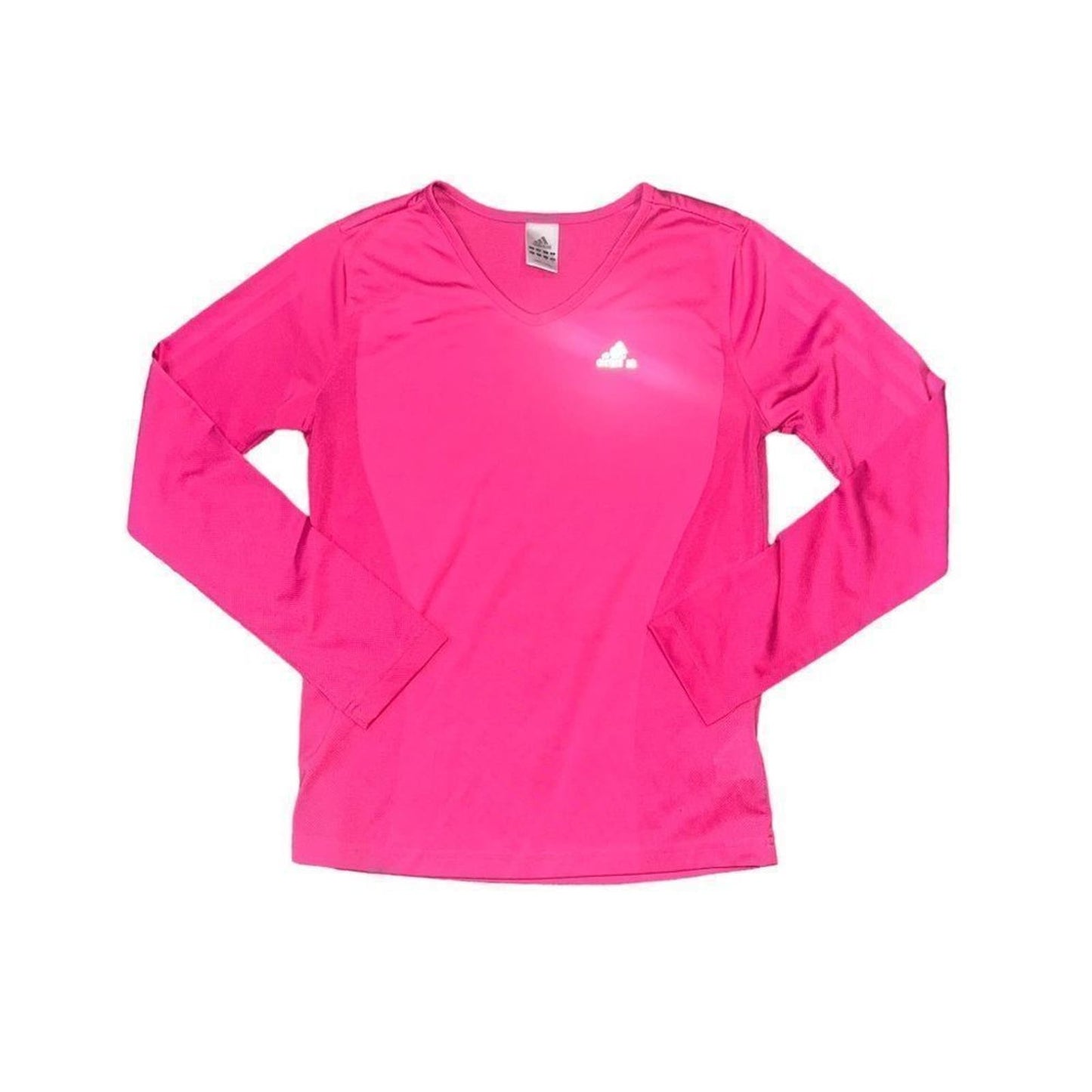 Adidas Women's Pink V-Neck Long Sleeve Size Small