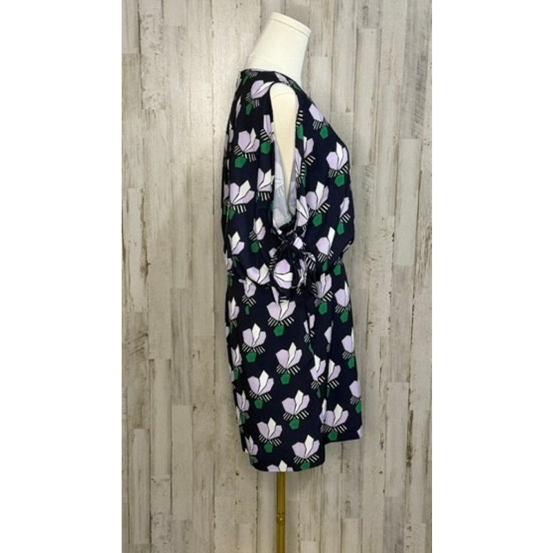 NWT MareMare Women's Cold-Shoulder Floral Romper Navy Size Large Party/Cocktail