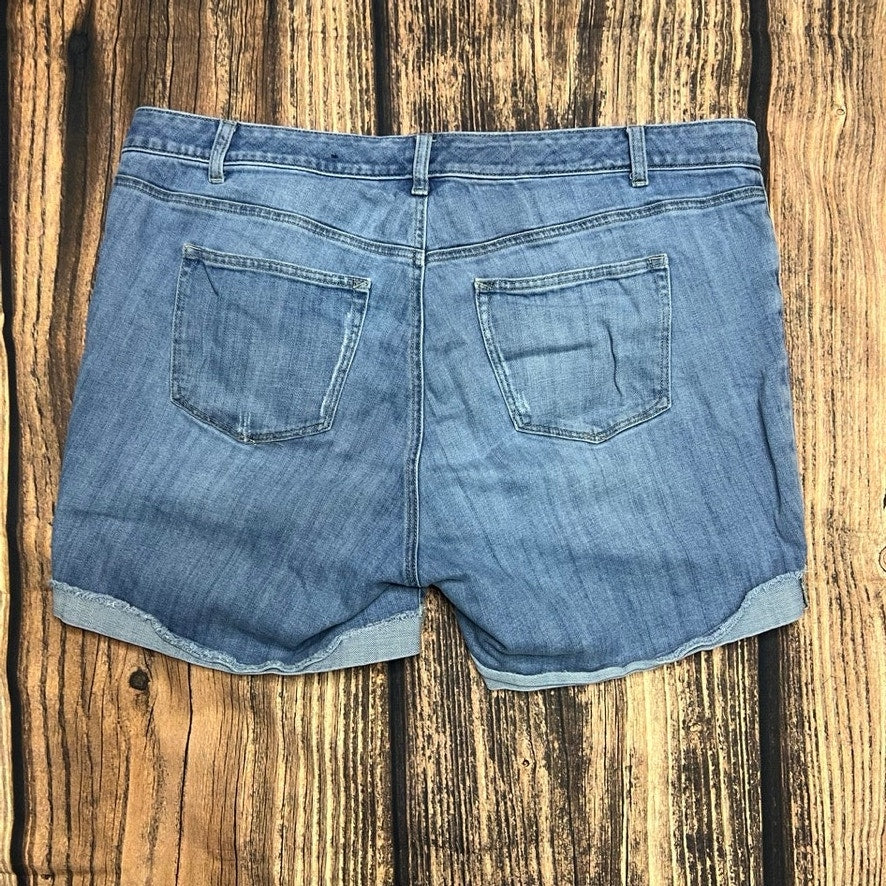 Talbots Women's Size 16W Denim Shorts Blue  Summer Casual