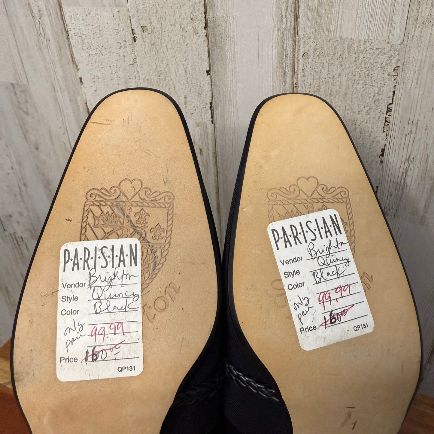 NWT Brighton Women's Quincy Block Heels Black Size 7.5 Braided Detail