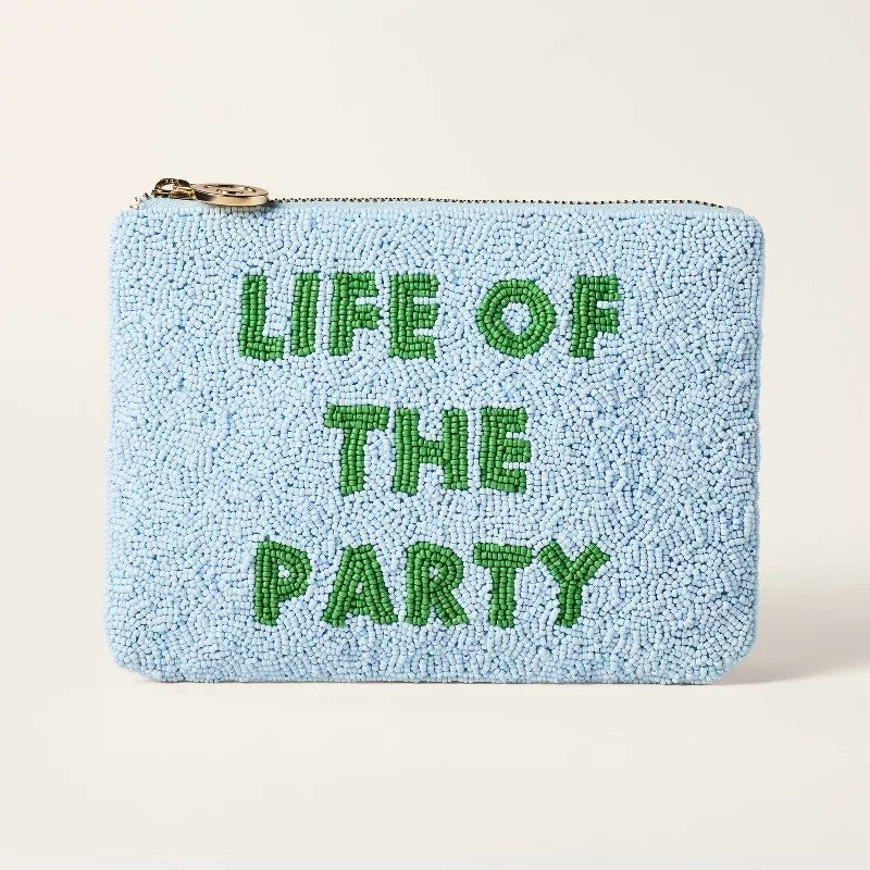 NWT Kate Spade x Target Blue Beaded Clutch "Life Of The Party"