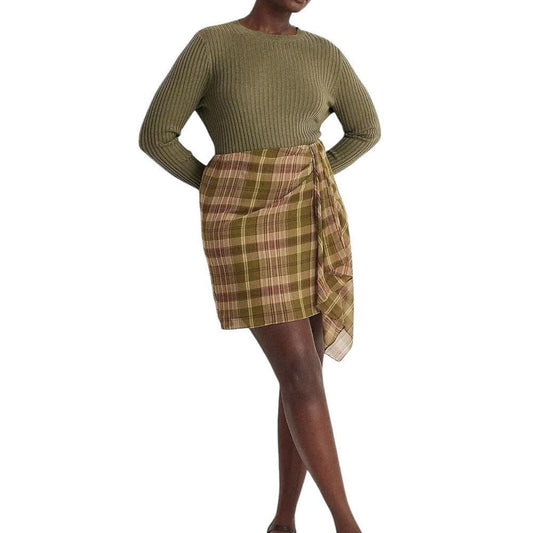 Host Pick!! NWT Lauren Ralph Lauren Plaid Ruffle - Trim Georgette Skirt Size 16