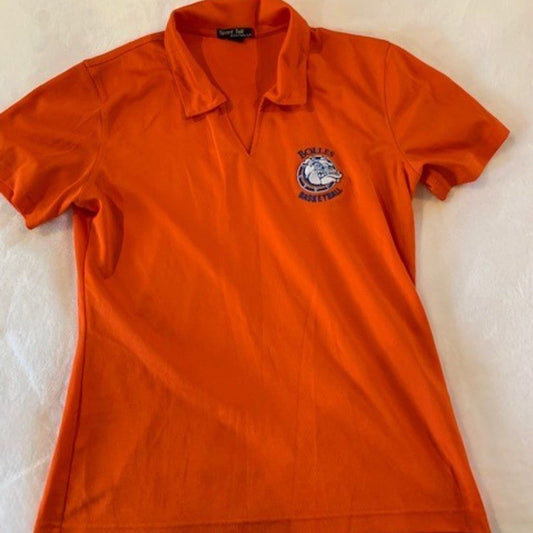 The Bolles School orange basketball logo polo EUC