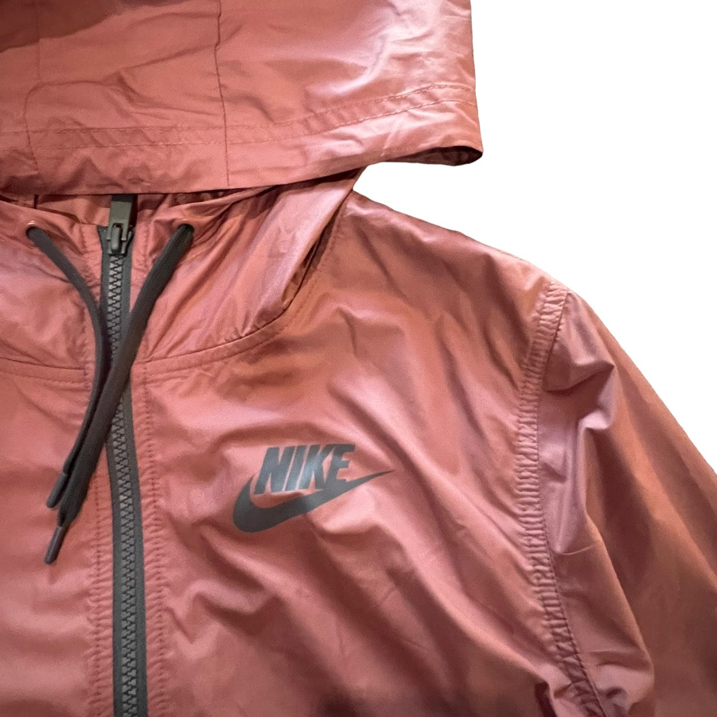 Nike Sportswear Essential Repel Women's Woven Full Zip Hooded Jacket Size Medium