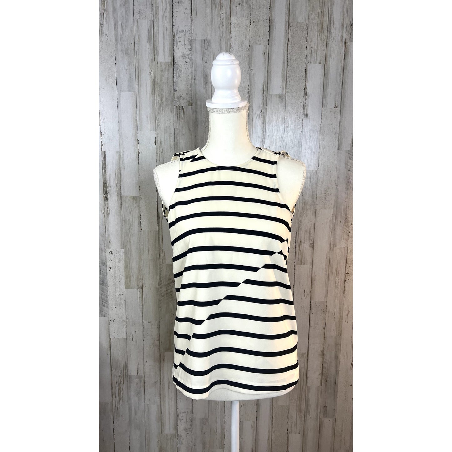 Madewell Women's Size XXS Black & White Striped Sleeveless Tank Top