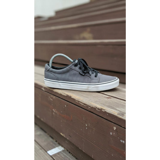 Vans Bishop Low Top Sneakers Men's Size 8.5 Gray Herringbone Lace Up