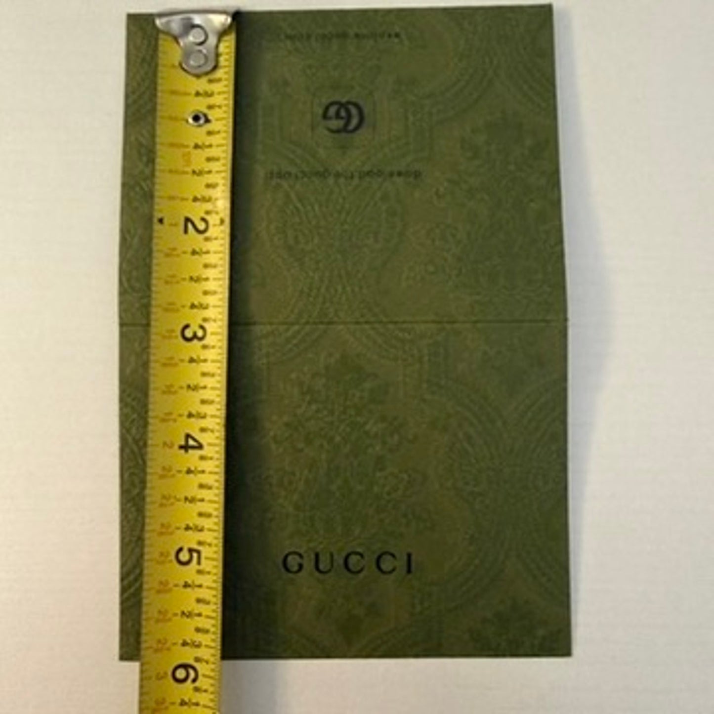 Gucci Gift Card Envelope Holder Green Embossed GG Logo Luxury Note Holder