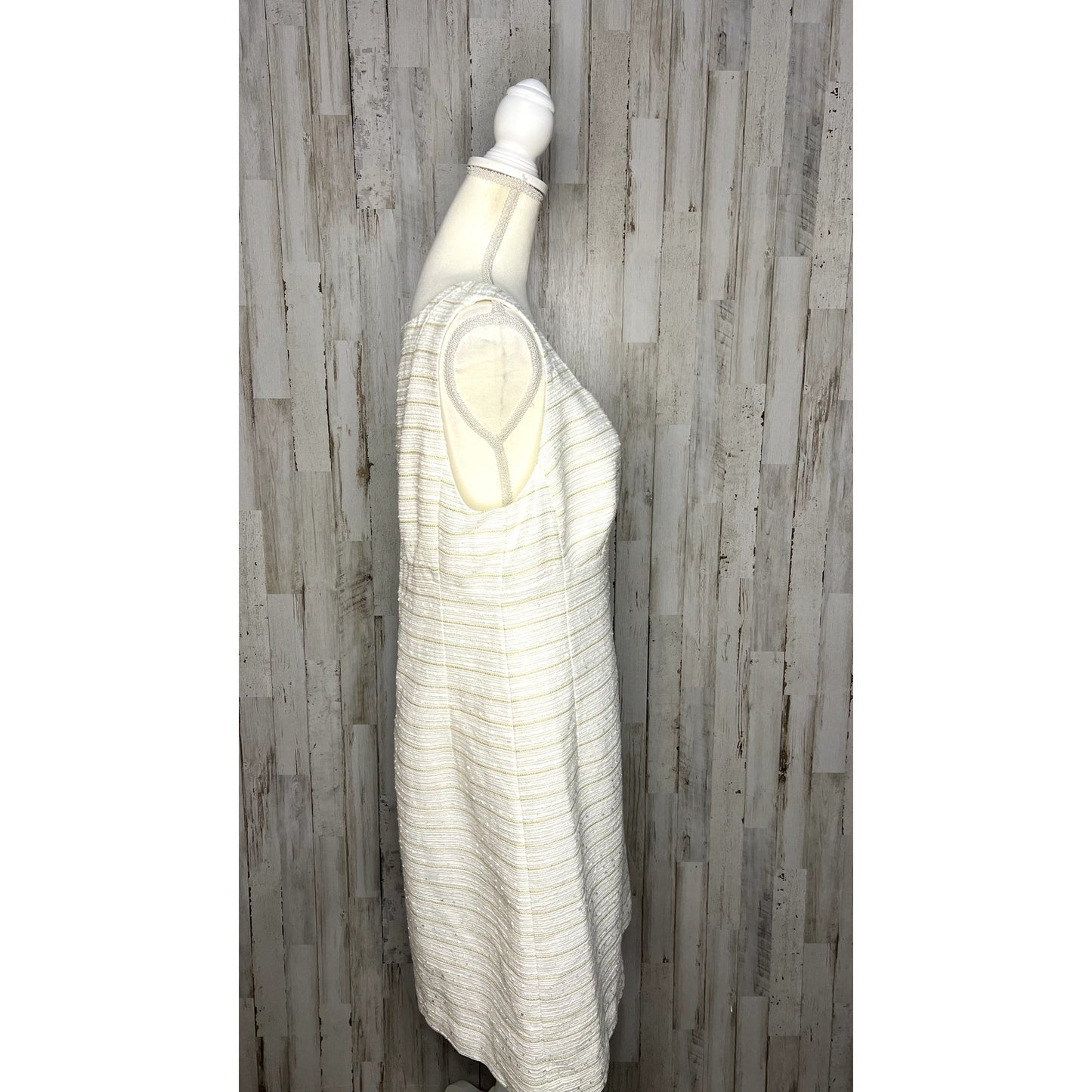 Lilly Pulitzer Adriana Shift Dress White Knee Length Party Size 14