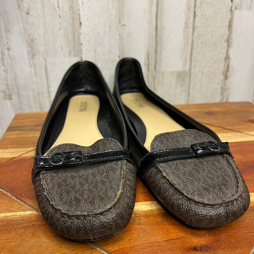 Michael Kors Women's 8.5 Brown MK Logo Loafers Flats Casual Fashion