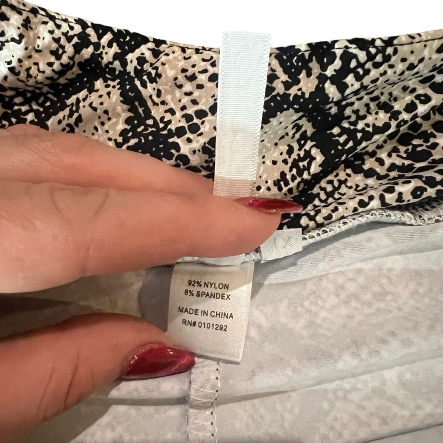 Lulu-B Skort Womens Plus Size 1X Snake Print Black White Beige Pull On