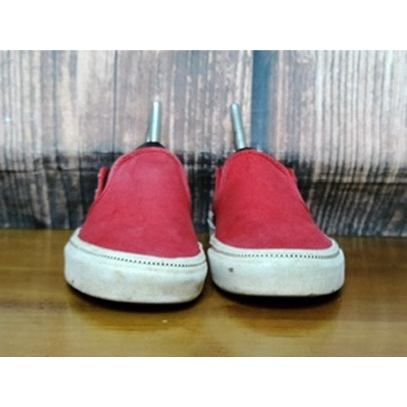 Vans Classic Slip-On Skate Shoes Red Unisex Men 5.5 / Women 7