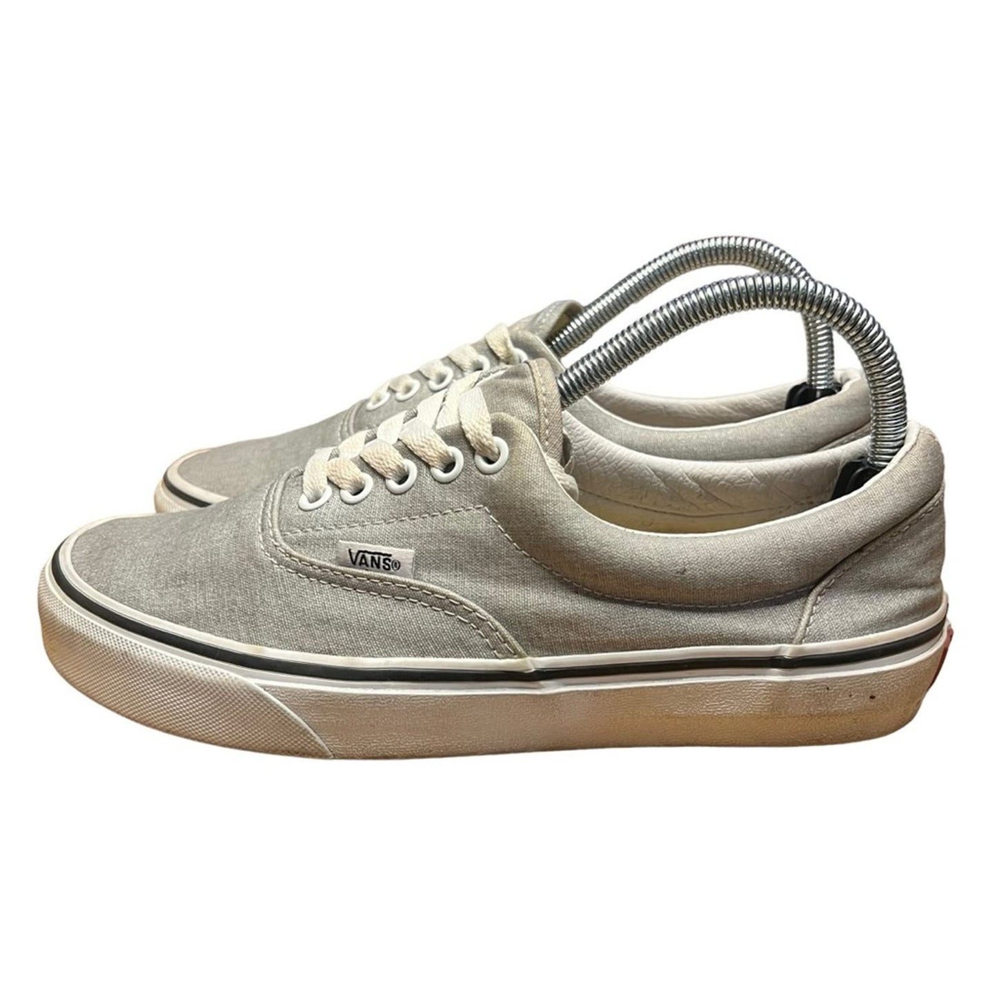 Vans Era Glitter Low Top Lace-up Sneakers - Silver/White - Men's 7 / Women's 8.5