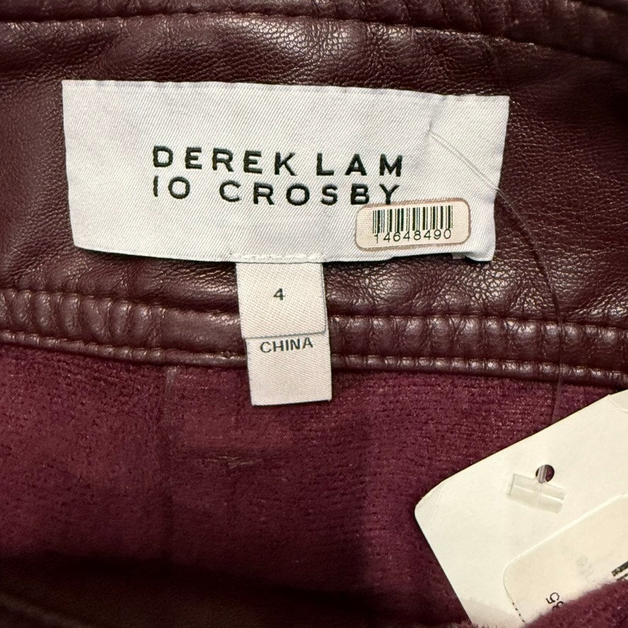 Derek Lam 10 Crosby Women's Burgundy Cargo Shorts Size 4 Multi-Pocket