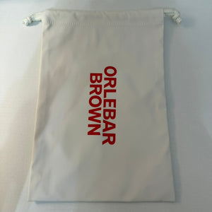 Orlebar Brown Dust Bag Storage Pouch White Drawstring Red Logo Small 9x12