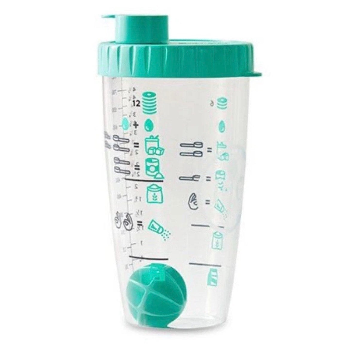 Pampered Chef Pancake Batter Shaker Waffle Mixer Bottle w/ Mixing Ball