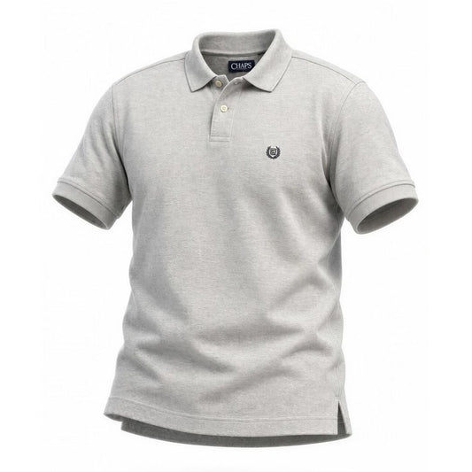 Chaps Polo Shirt Mens Large Gray Heather Short Sleeve Embroidered Logo