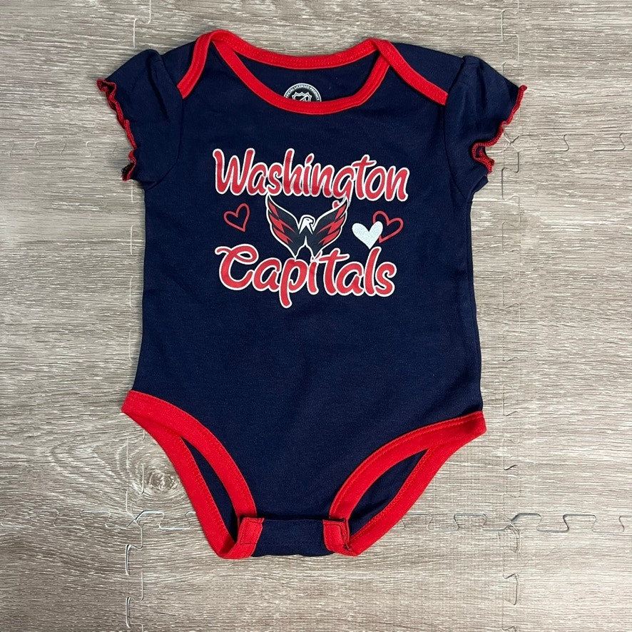 NWT Washington Capitals Infant Bodysuit 3-Pack Multicolor Unisex 12 Months