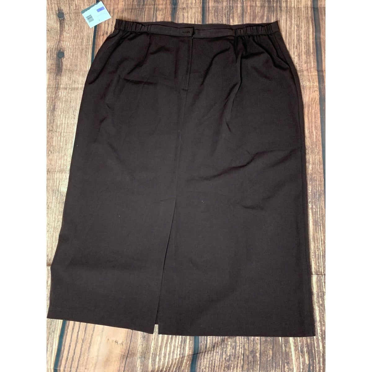 NWT Sag Harbor Skirt Womens Size 18 Brown Java Stretch Pencil Midi Pull-On